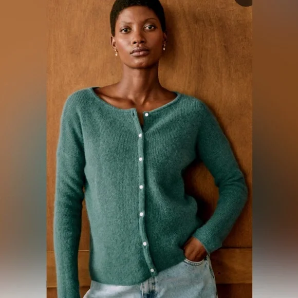 Sezane Gaspard Cardigan Sage - Picture 1 of 6